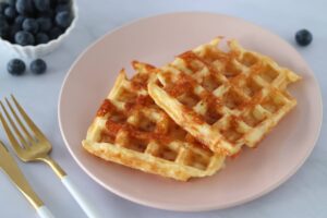 Chaffles on a plate
