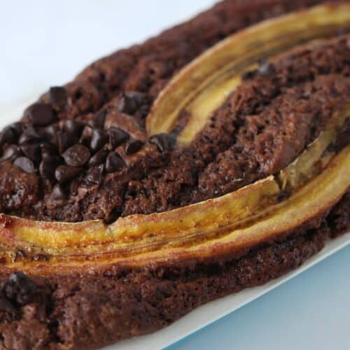 Banana bread in a pan