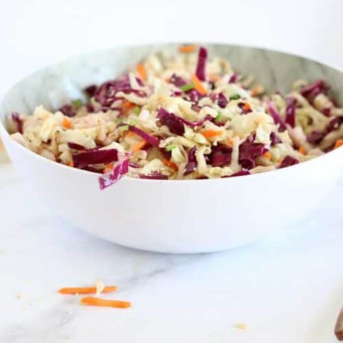 cabbage salad in a bowl
