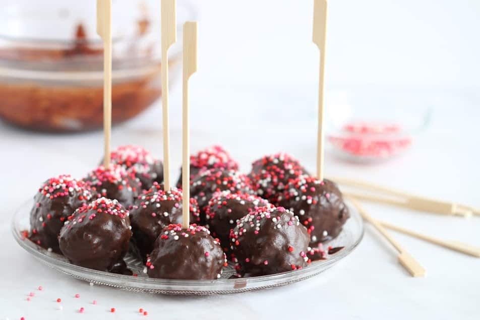 cake pops on a plate