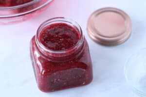 chia seed jam in a jar