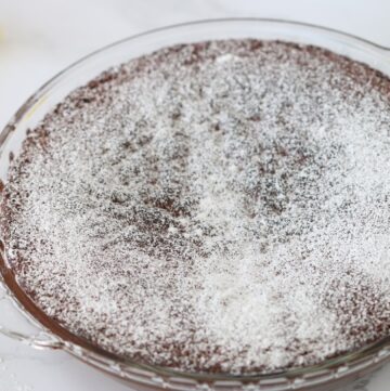 honey cake in a round pan