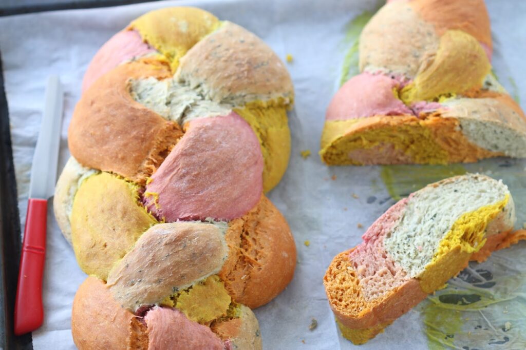 rainbow bread sliced 