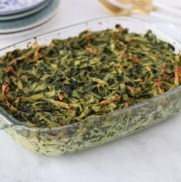 spinach noddle kugel casserole