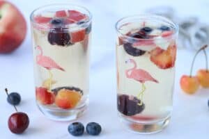 white wine sangria in cups