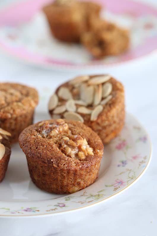 Carrot Apple Muffins on a plate