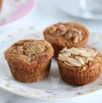 Vegan Carrot Muffins on a plate
