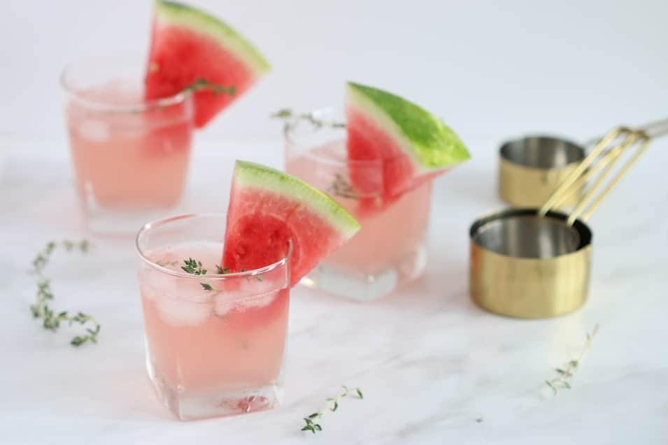 watermelon sour cocktail in cups