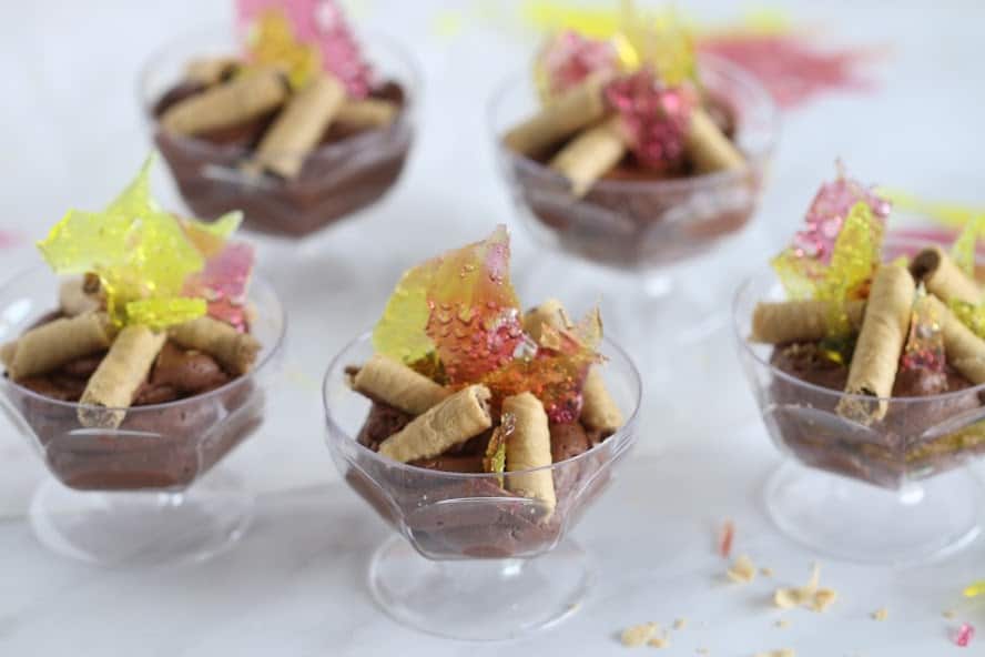 Lag BaOmer Chocolate Mousse Dessert in cups