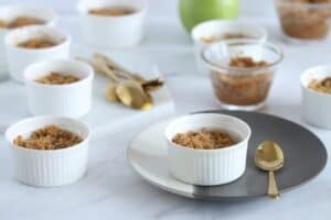 Passover Apple Crumble in small bowls