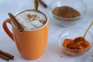 Pumpkin Spice Latte in an orange mug