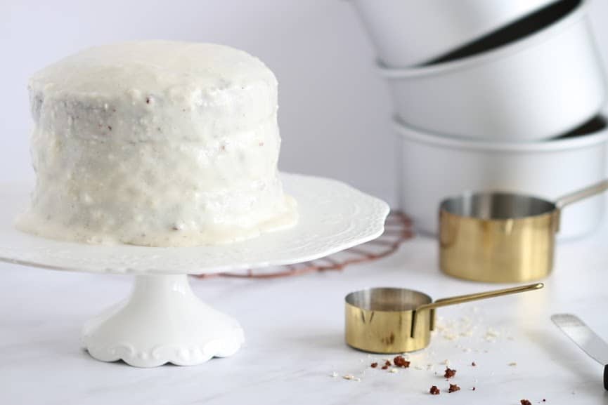 Spice Cake on a white stand