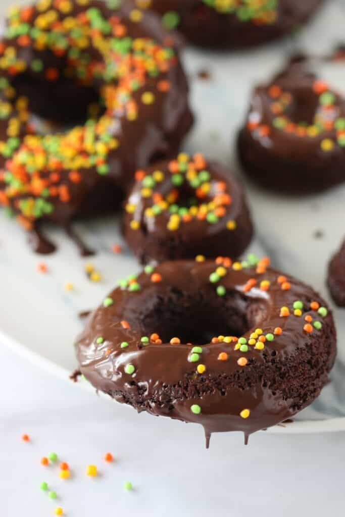 Chocolate Sprinkle Donuts vegan recipe