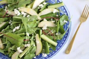Green Pear Salad in a serving dish