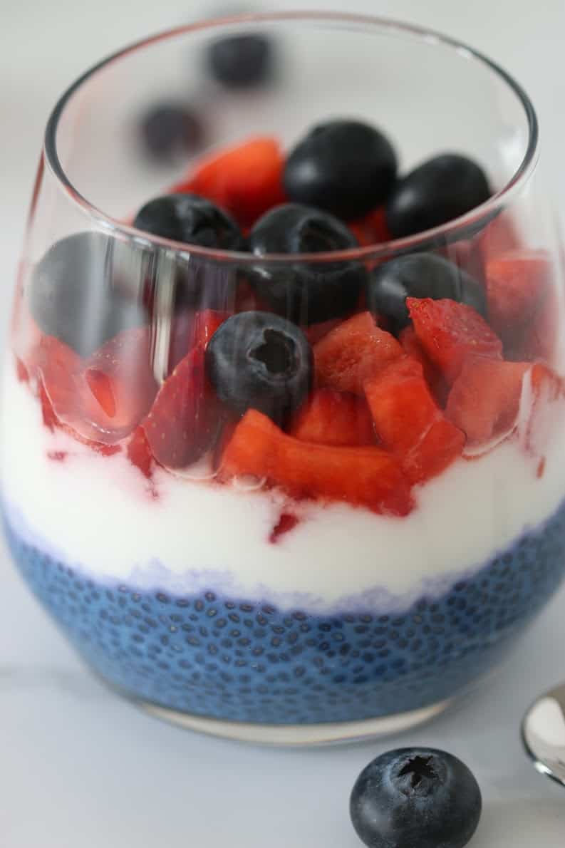 red white and blue breakfast