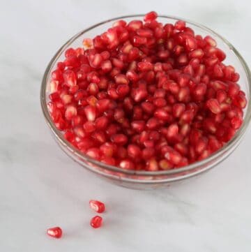 bowl with pomegranate seeds