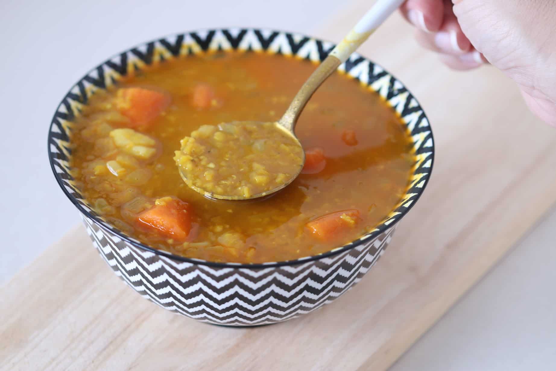 red lentil soup with carrots